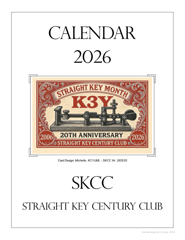 2026 SKCC Calendar